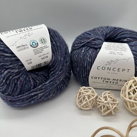 Пряжа Cotton Merino tweed 508