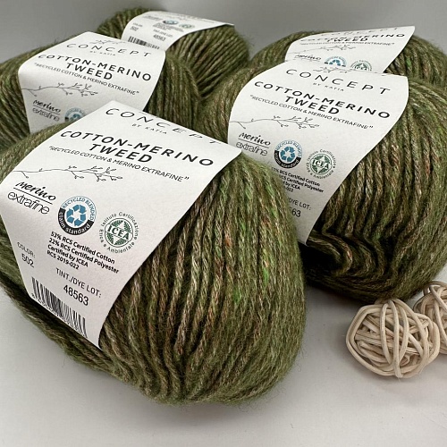 Пряжа Cotton Merino tweed 502