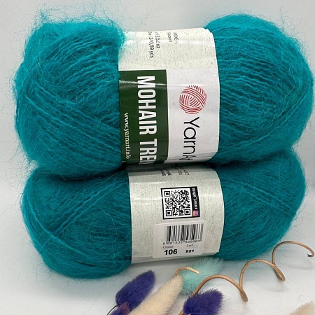 Пряжа MOHAIR TRENDY 106 морская волна