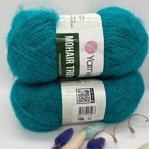Пряжа MOHAIR TRENDY 106 морская волна