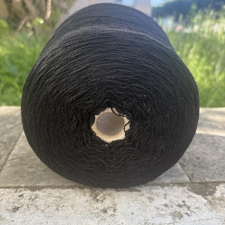 Пряжа в бобинах Loro Piana Cashmere black. Цена за 10гр