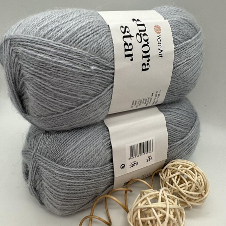 Пряжа Angora star 3072 серо-голубой