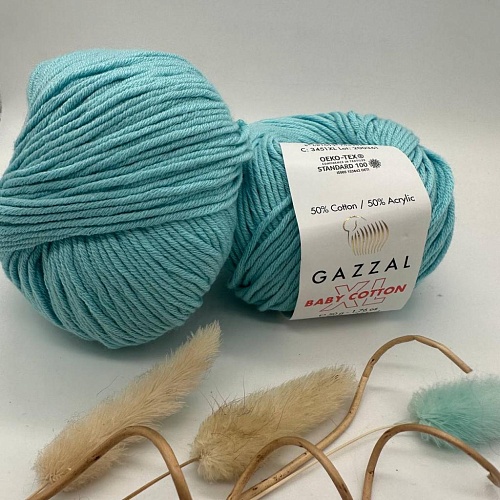 Пряжа Baby Cotton XL 3451 ментол