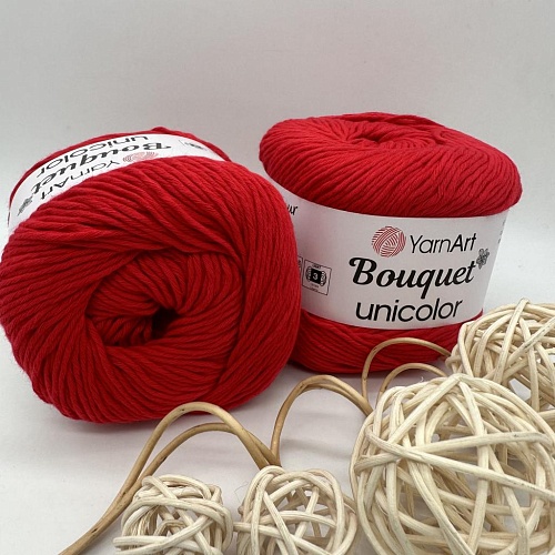 Пряжа Yarn art Bouquet Unicolor (Букет однотон) 3217 красный