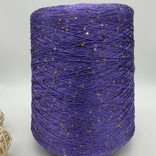 Пряжа в бобинах Lana gatto Paillettes цена за 10 грамм цвет: 30788 фиалка