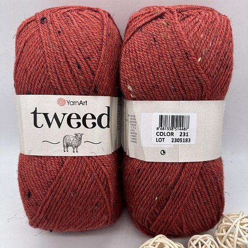 Пряжа Tweed 231 брусника