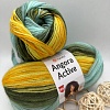 Пряжа Angora Active 857 жёлто - зелёный