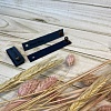 Аксессуары для одежды и обуви Кожаная бирка с кнопкой "Hand Made" 13*7см (джинс)