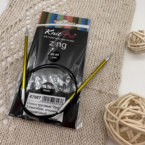 Спицы для вязания Спицы Knit Pro круговые Zing 40cm №3,5