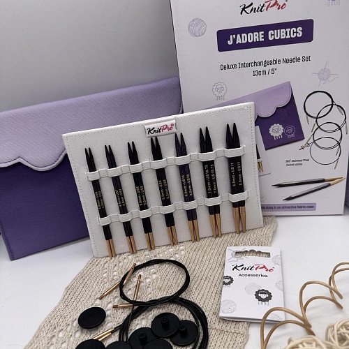 Спицы для вязания 19301 Набор съёмных спиц Knit Pro Jadore Cubics