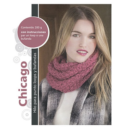 Пряжа 7720793 Набор для вязания шарфа "Chicago" 4 х 50 гр 4 х 49 м (62% полиакрил, 38% шерсть) (синий)