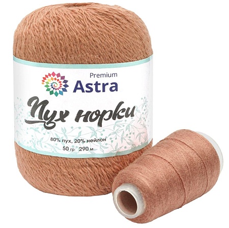 Пряжа Пух норки (Mink yarn) 7732890 (029 светлый каштан)