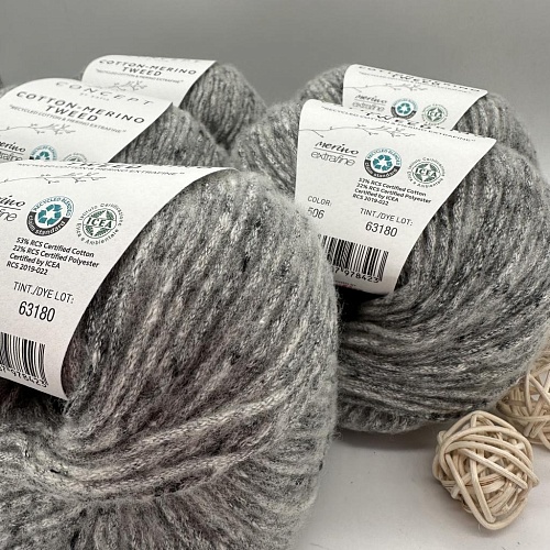 Пряжа Cotton Merino tweed 506