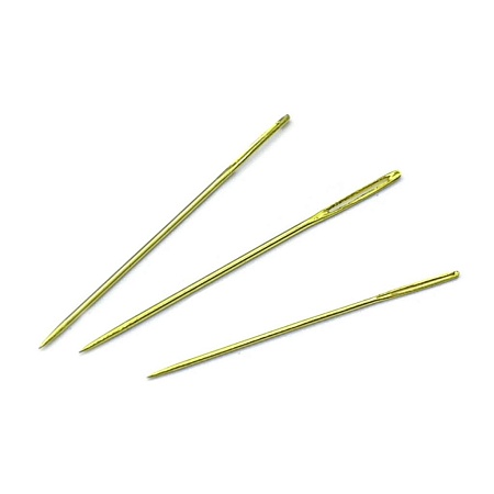 Иглы 06207 Иглы ручные для синели, глади с золотым покрытием, Chenille GOLD, № 24-26, 4шт