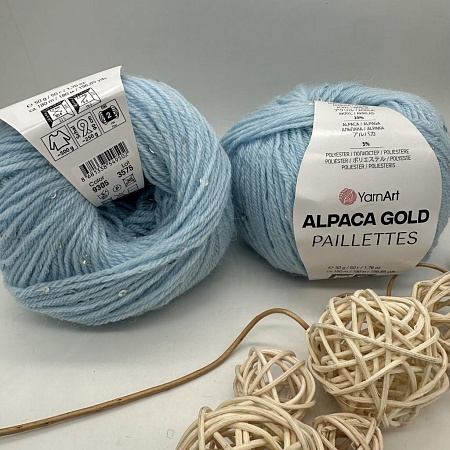 Пряжа Alpaca Gold Paillettes 9305