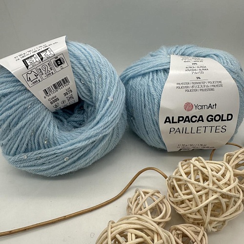 Пряжа Alpaca Gold Paillettes 9305
