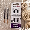 Спицы для вязания Спицы съемные Jadore Cubics 10см №5.0 укороченные /ламинированная береза, лавандовый, 2шт в упаковке