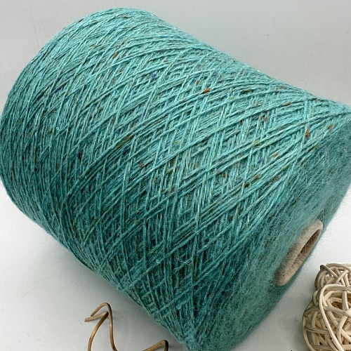 Пряжа в бобинах Marica tweed turchese. Цена указана за 10гр.