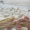 Аксессуары для одежды и обуви Кожаная бирка с кнопкой "Hand Made" 13*7см (силикон золото)