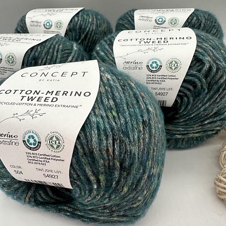 Пряжа Cotton Merino tweed 504