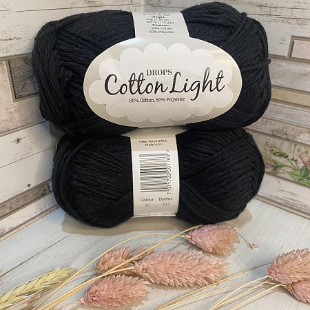 Пряжа Cotton Light 20 черный