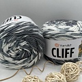 Пряжа YarnArt Cliff 8301 бело - серый