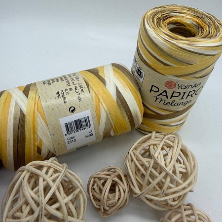 Пряжа Рафия Papiro melange