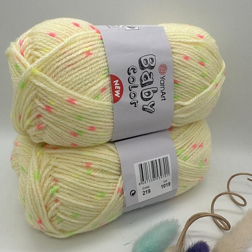 Пряжа Yarn Art Baby color (бэби) 219 желтый