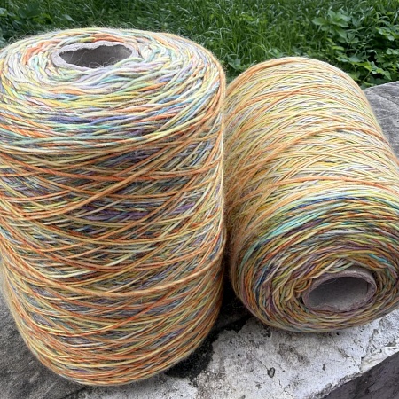 Пряжа в бобинах Multiciolor №10 Цена за 10гр