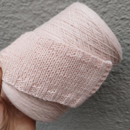 Пряжа в бобинах Coarsehair rosa cipria 55062 (бледно розовый). Цена за 10гр
