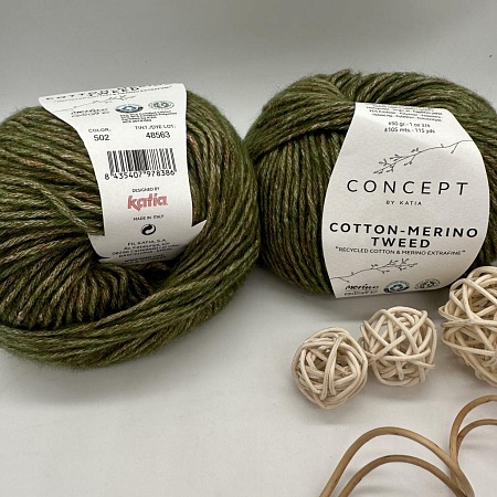 Пряжа Cotton Merino tweed 502
