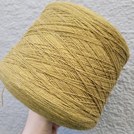 Пряжа в бобинах Ninetyfive D8528 verde olio (горчица) /цена за 10 гр