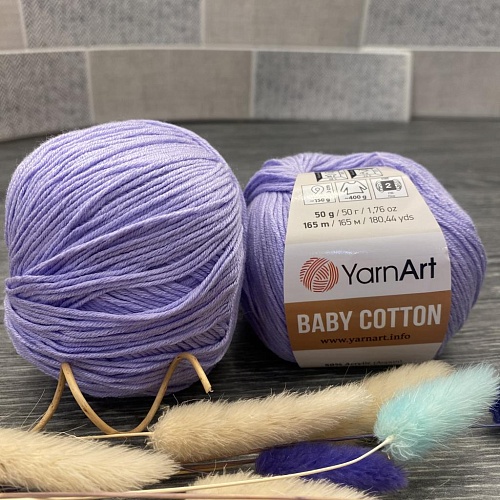 Пряжа YA Baby Cotton 417 светлая сирень