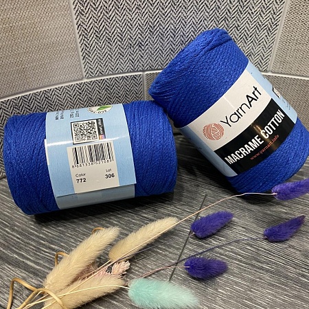 Пряжа Macrame cotton 772 василек