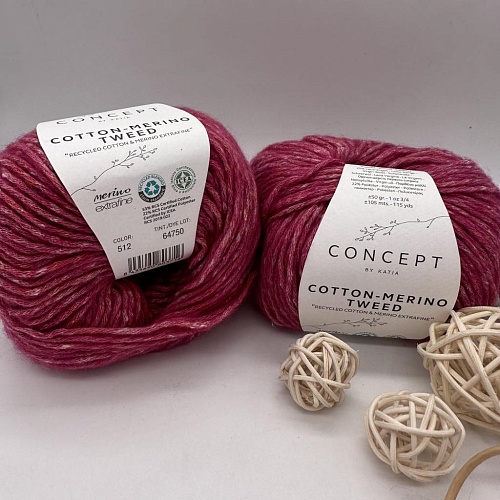 Пряжа Cotton Merino tweed 512