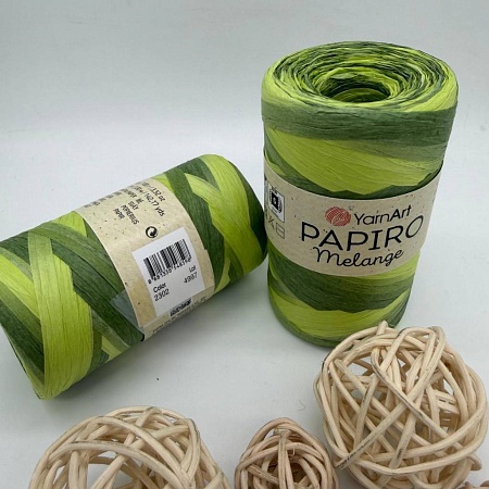 Пряжа Пряжа для вязания рафия Papiro melange 2302