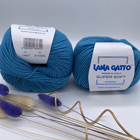 Пряжа Lana Gatto SuperSoft 14607 пыльная бирюза