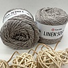 Пряжа Linen Soft лен, вискоза, хлопок 7307 морской песок
