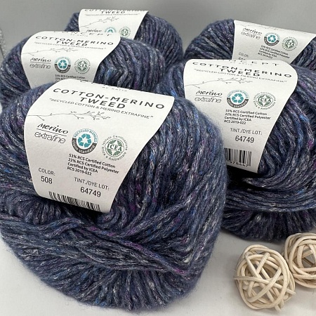 Пряжа Cotton Merino tweed 508