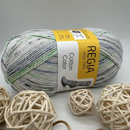Пряжа Regia Cotton Color Summer Breeze 02478 песчаная прогулка