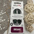 Спицы для вязания Спицы съемные укороченные Dreamz 10см №10 /ламинированная береза, аквамарин, 2шт в упаковке