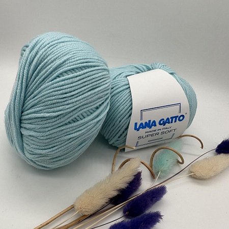 Пряжа Lana Gatto Super Soft 14545 бледная бирюза