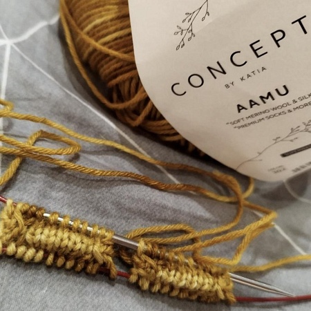 Пряжа AAMU Socks 302 горчица