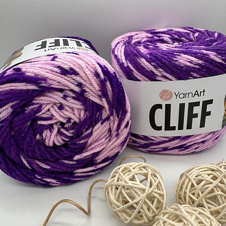 Пряжа YarnArt Cliff 8312 розово - фиолет