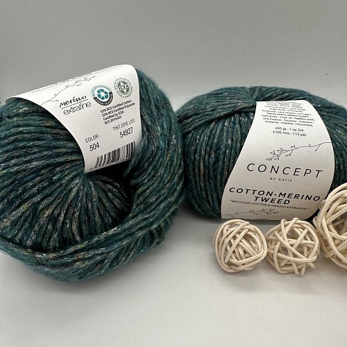 Пряжа Cotton Merino tweed 504