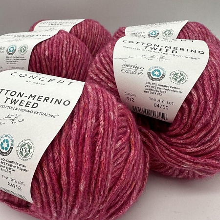 Пряжа Cotton Merino tweed 512