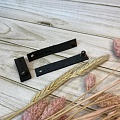 Аксессуары для одежды и обуви Кожаная бирка с кнопкой &amp;quot;Hand Made&amp;quot; 13*7см (серая)