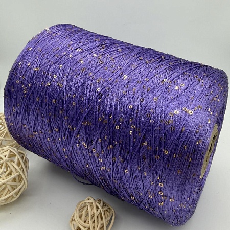 Пряжа в бобинах Lana gatto Paillettes цена за 10 грамм цвет: 30788 фиалка