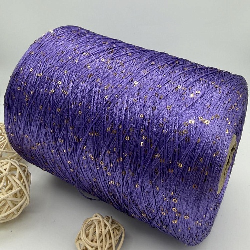 Пряжа в бобинах Lana gatto Paillettes цена за 10 грамм цвет: 30788 фиалка