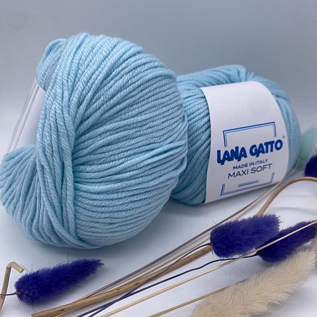 Пряжа Maxi soft 14545 голубой